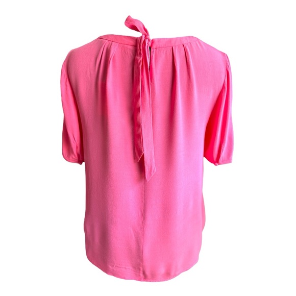 Boden Pink Pleated Top with Flutter Sleeves - Picture 3 of 8